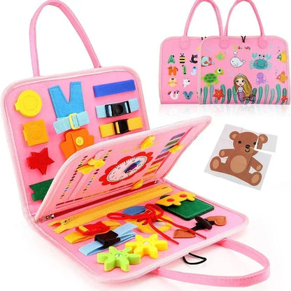 Jouet de voyage Montessori pour enfants, activité en feutre, livres silencieux, planche occupée, livre d'apprentissage sensoriel éducatif