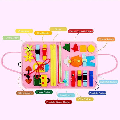 Jouet de voyage Montessori pour enfants, activité en feutre, livres silencieux, planche occupée, livre d'apprentissage sensoriel éducatif