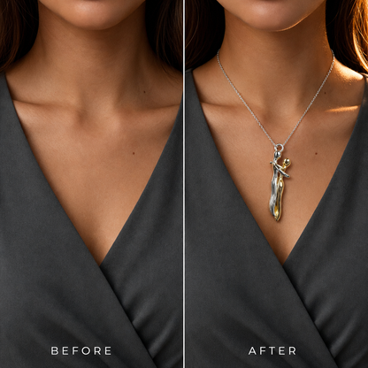 Collier Élégance Intemporelle™ – Pendentif Vintage pour Couple | Cadeau Romantique