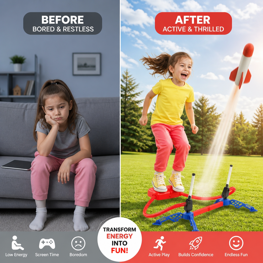 🚀 RocketJump™ – Lance-Fusées à Air pour Enfants